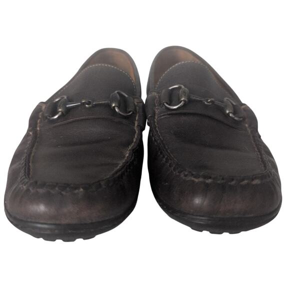 Martin Dingman Bill Water Buffalo Horse Bit Driving Loafers Brown Men 9 Luxury - Picture 3 of 8